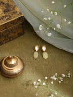 Thumbnail for Ruby Raang Yellow Kundan Studs