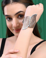 Thumbnail for VOJ Pack of 3 Bracelet - Gold, Silver and Black Tonned Kada Bracelet. - Distacart