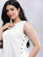 Thumbnail for BohoJazz Indo-Western Longline Top with Wooden Buttons