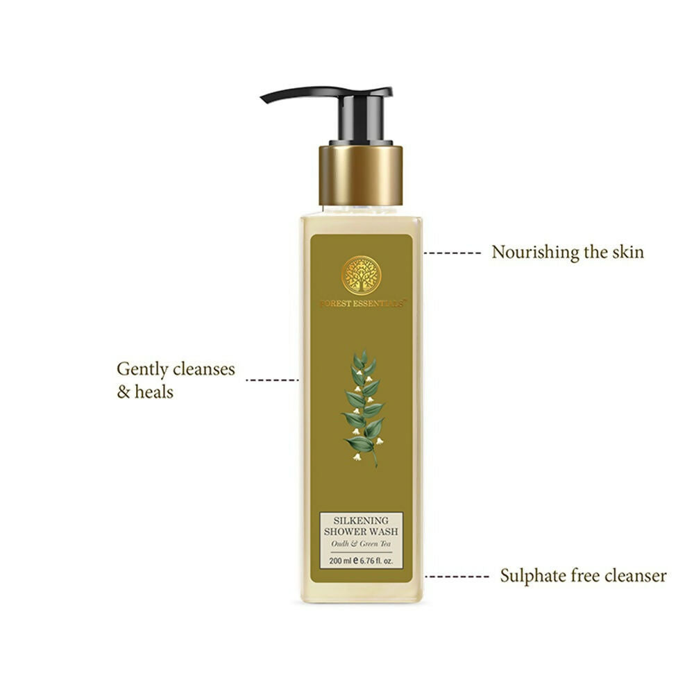 Forest Essentials Travel Size Silkening Shower Wash Oudh & Green Tea - Distacart