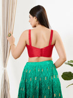 Thumbnail for Joban Fashion Red Mulberry Silk Padded Blouse With Sweetheart Neck Sleeveless - Distacart
