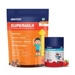 Thumbnail for Gritzo SuperMilk Growth+ (Formerly Height+) (7-12y Boys) - Double Chocolate, with Super Gummies - Strawberry - Distacart