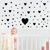 CVANU Cute Loving Heart Shape Pattern Vinyl Wall Art Self-Adhesive Durable Stickers - Dista
