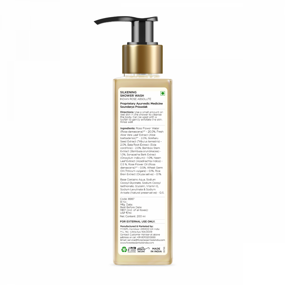 Forest Essentials Travel Size Silkening Shower Wash Indian Rose Absolute - Distacart
