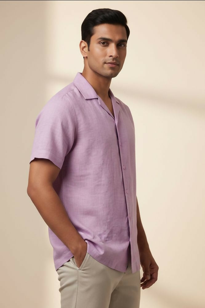 Lilac Drift — Lilac Linen Shirt by Hilo Design - Dista