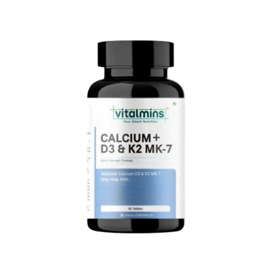 Vitalmins Calcium+ D3 & K2 MK-7 Tablets - Dista