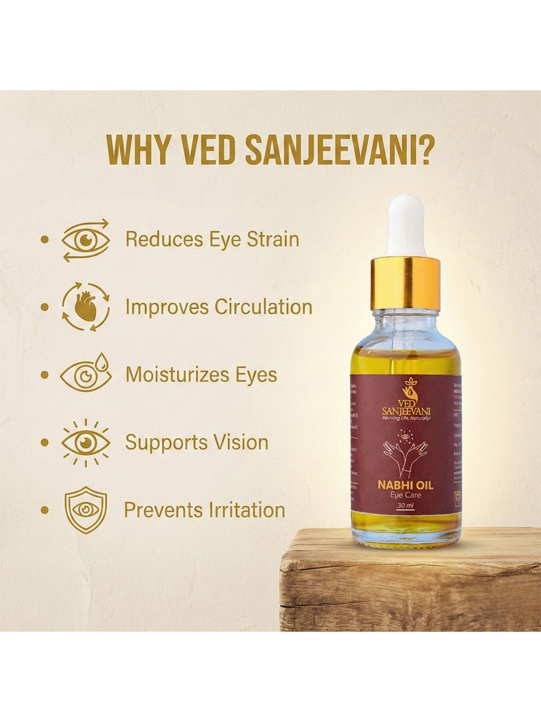 Ved Sanjeevani Eye Care Nabhi Oil - Dista