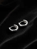 Thumbnail for NVR Men's Silver Plated Hoop Earrings - Distacart