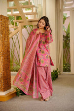 Thumbnail for Aayaa Designer Cotton Silk Farshi Salwar Set - Pink - Dista