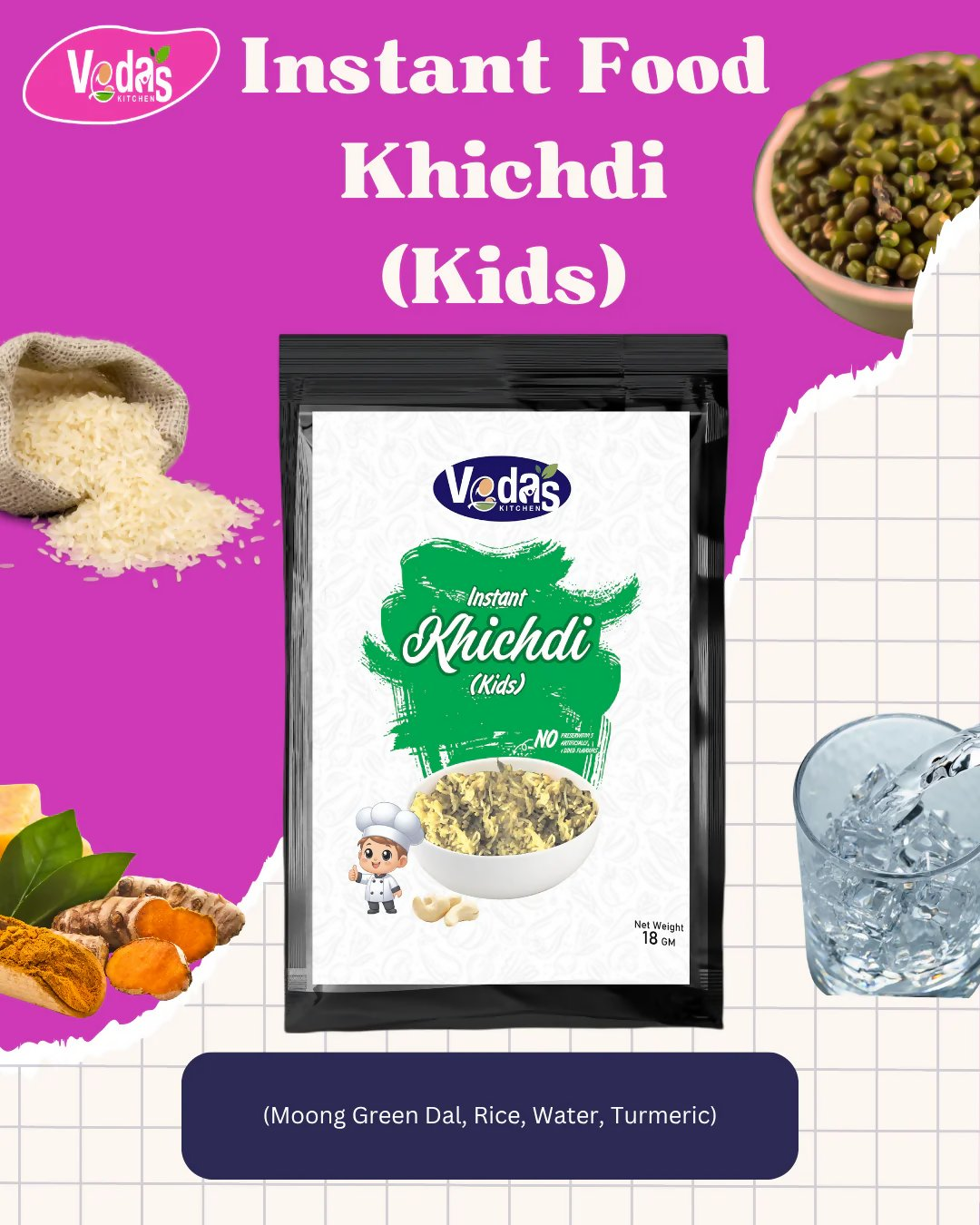 Vedas Kitchen Khichdi Instant (Kids) - Dista