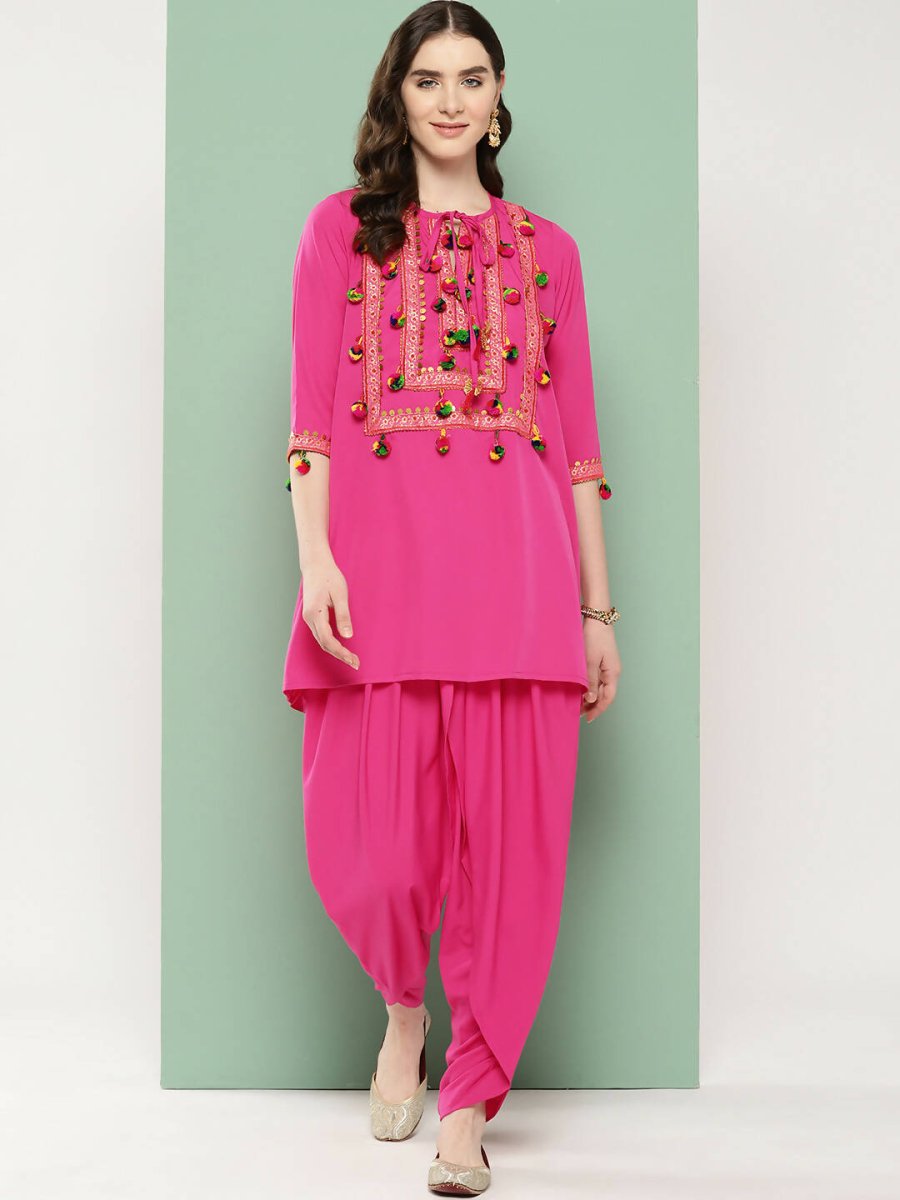 Ahalyaa Women's Traditional Wear Co-ods - Pink - Distacart