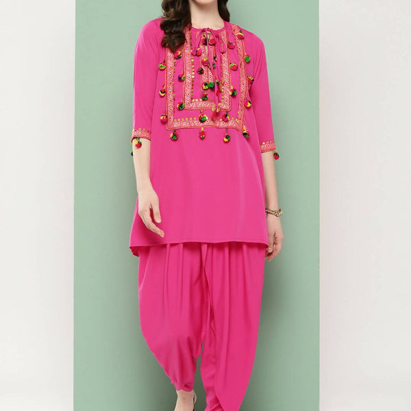 Ahalyaa Women's Traditional Wear Co-ods - Pink - Distacart