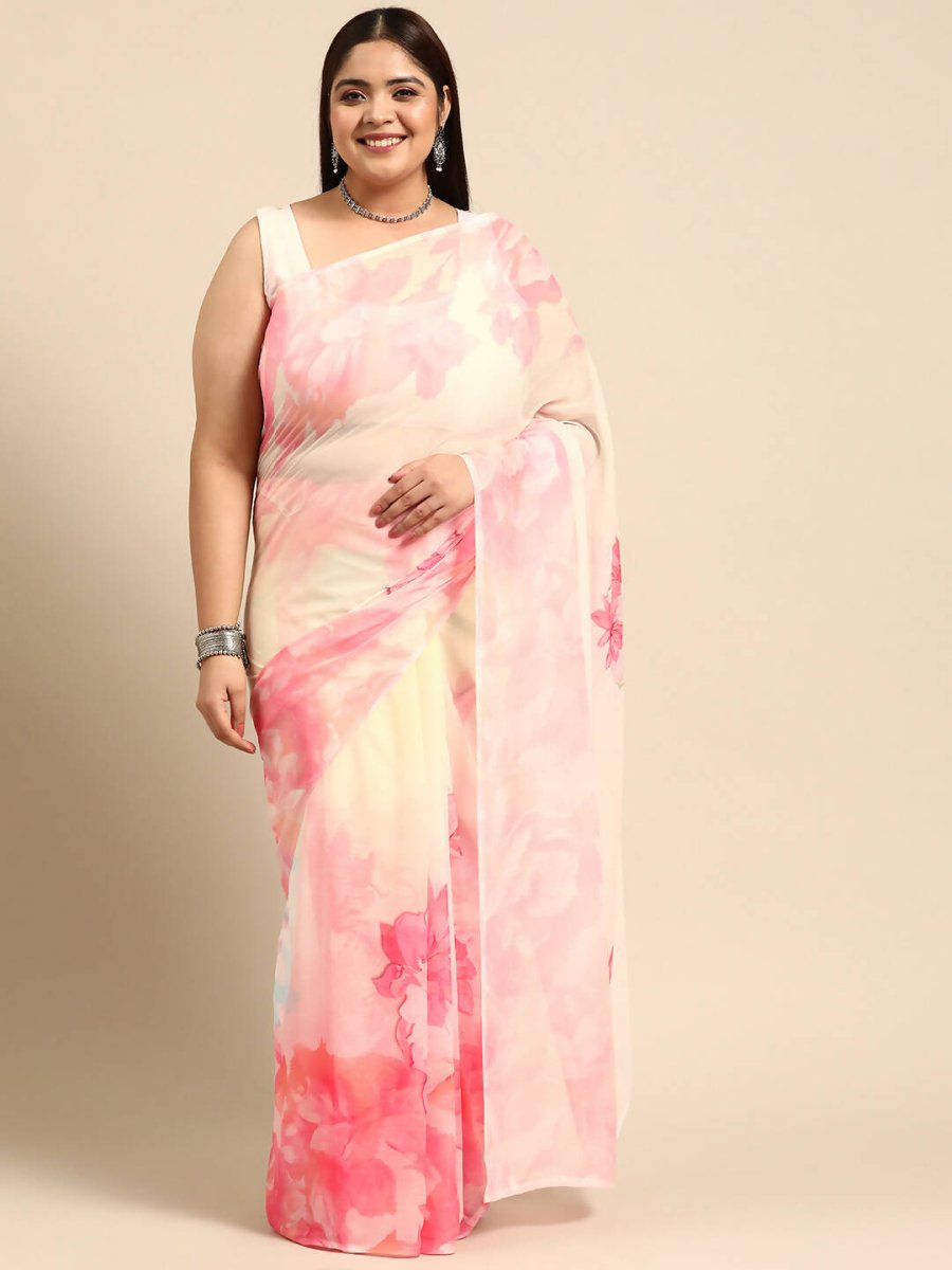 Ahalyaa Women's Traditional wear Saree - Pink - Distacart