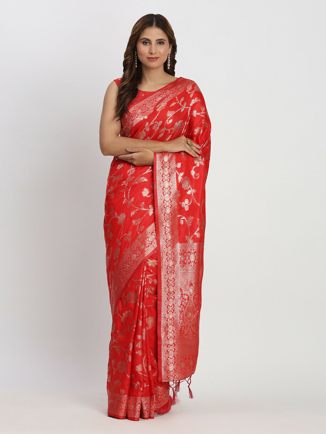 Astita Banarasi Silk Red Saree