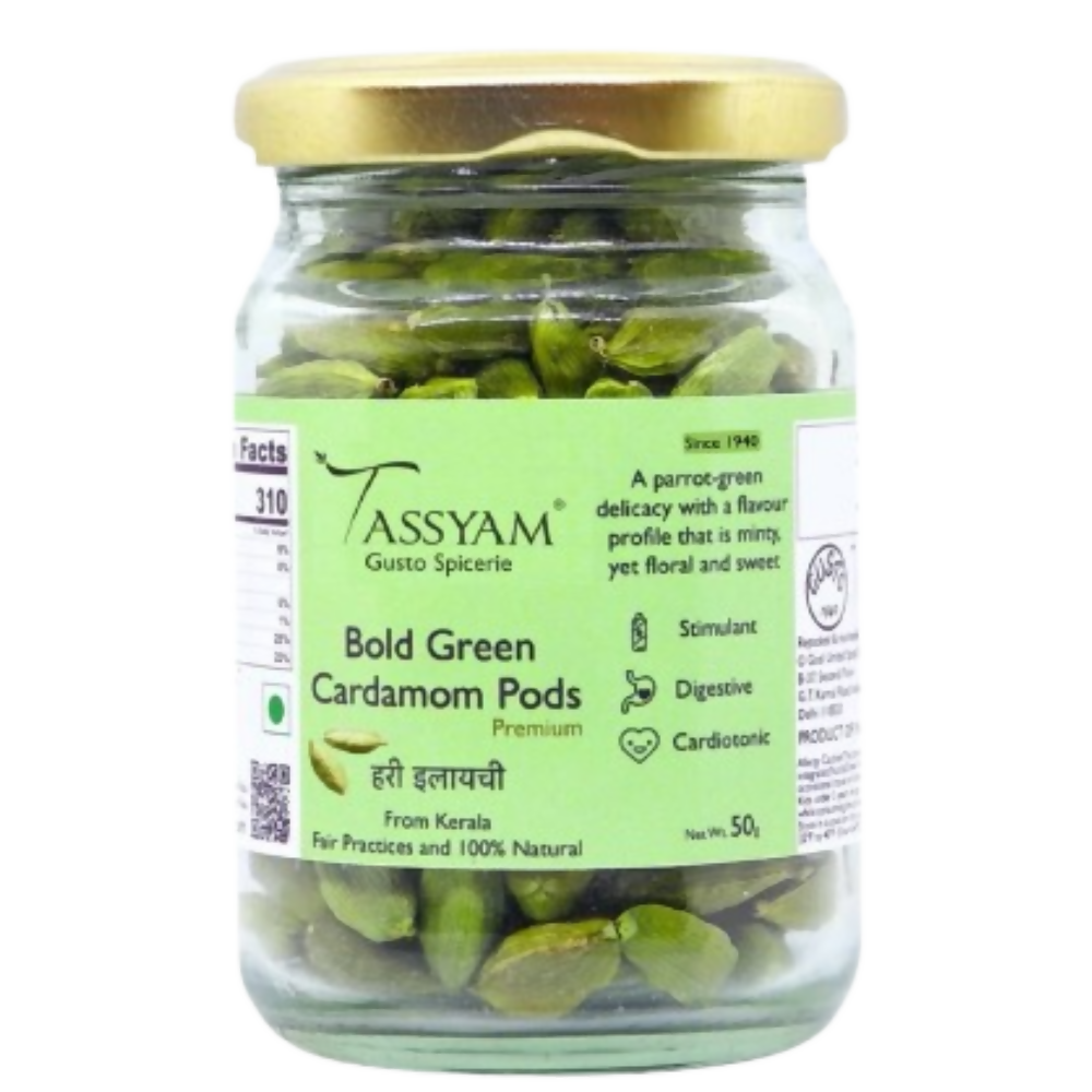 Tassyam Organics Fine Green Cardamom Pods - Distacart