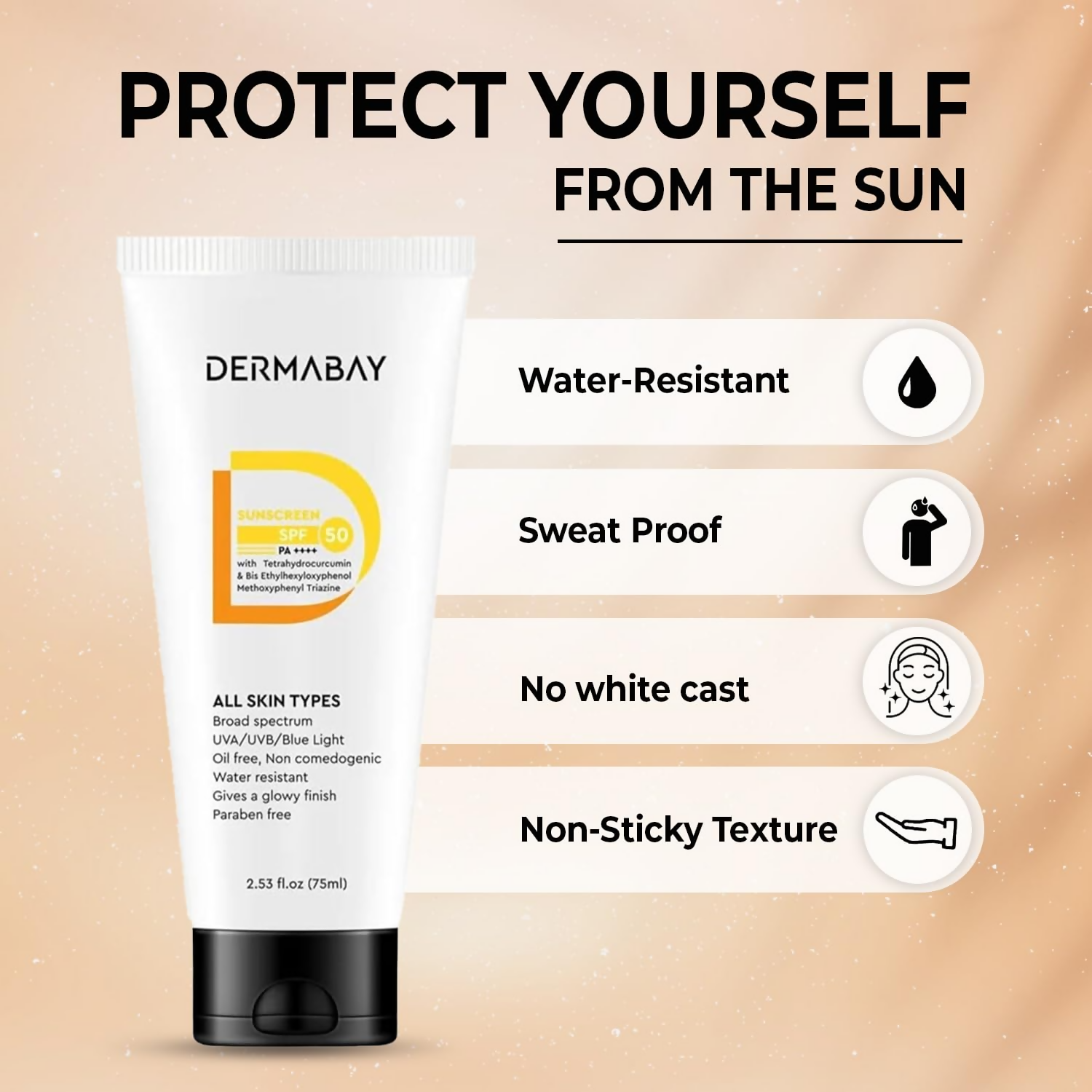 Dermabay Sunscreen SPF 50 PA++++ - Distacart