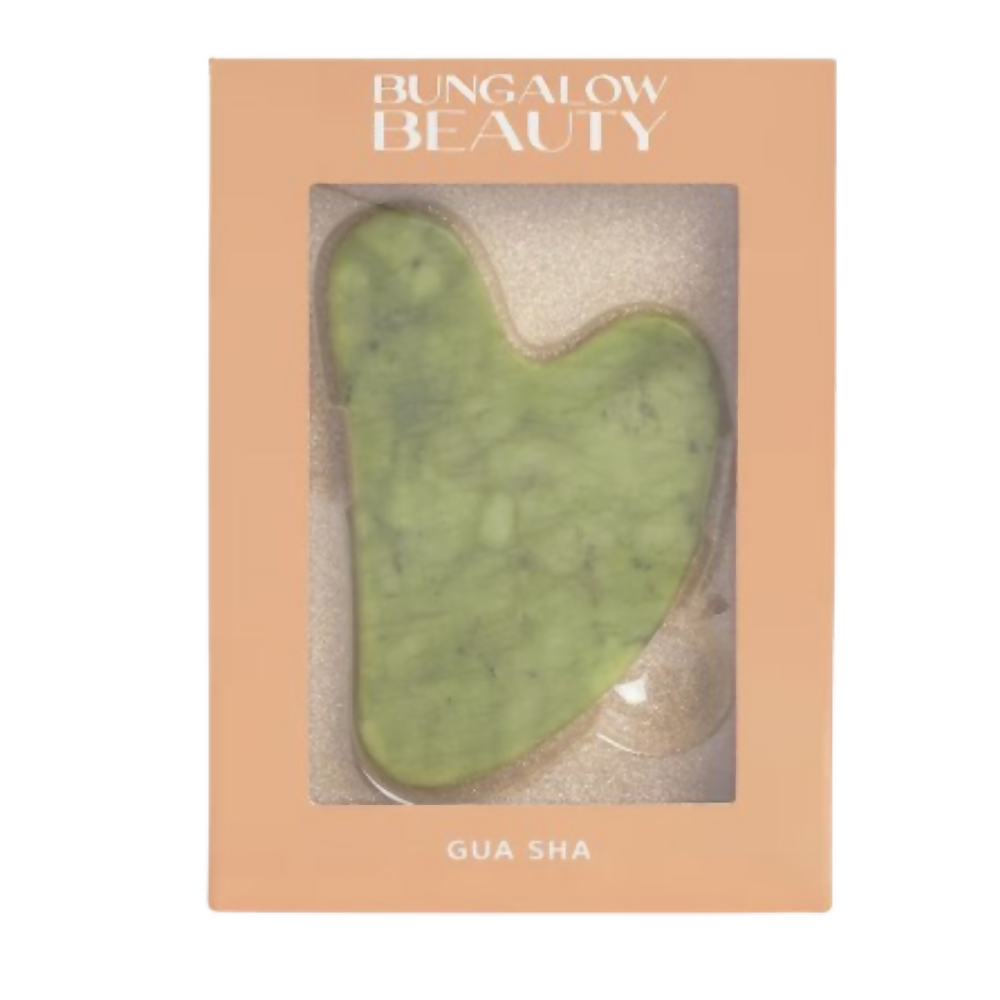BUNGALOW BEAUTY Green Jade Gua Sha Facial Massage Tool - Dista