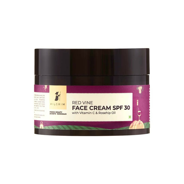 Pilgrim Red Vine Face Cream SPF 30 with Vitamin C & Rosehip Oil (PA+++) - Distacart
