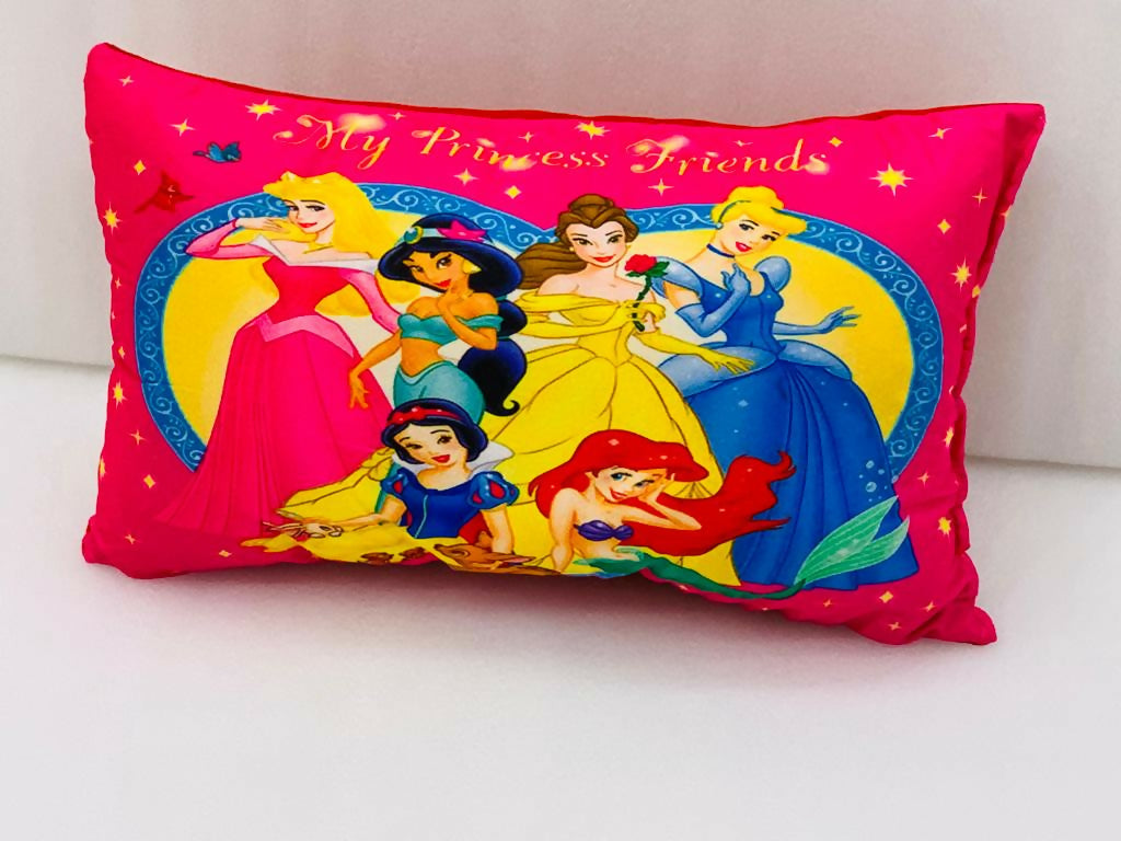 Unique Fashion Microfibre Filled Cushion For Kids - My Princess Friends - Distacart