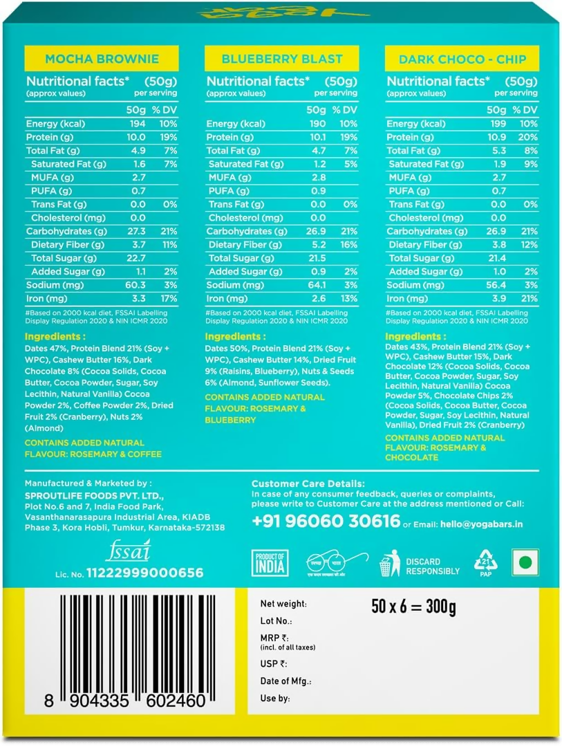 Yoga Bar Protein Variety Pack Protein Bars Protein Choco Peanut Butter Minis Bar