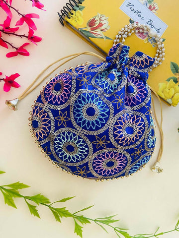 Joban Fashion Potli Bags - Blue - Dista