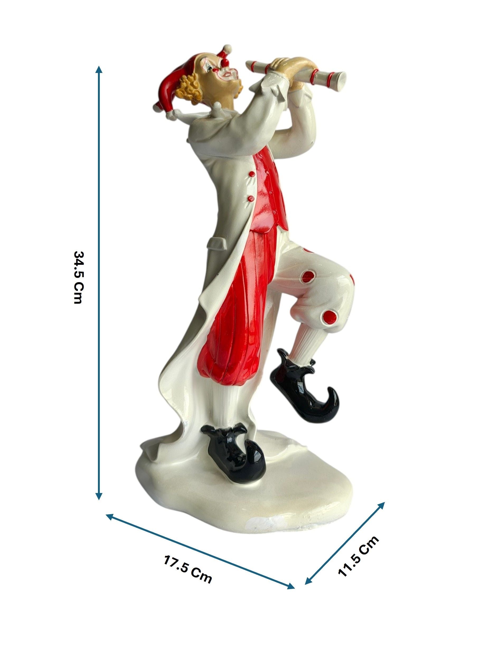 Sun Mun Decors Trumpet Artist Clown Figurine