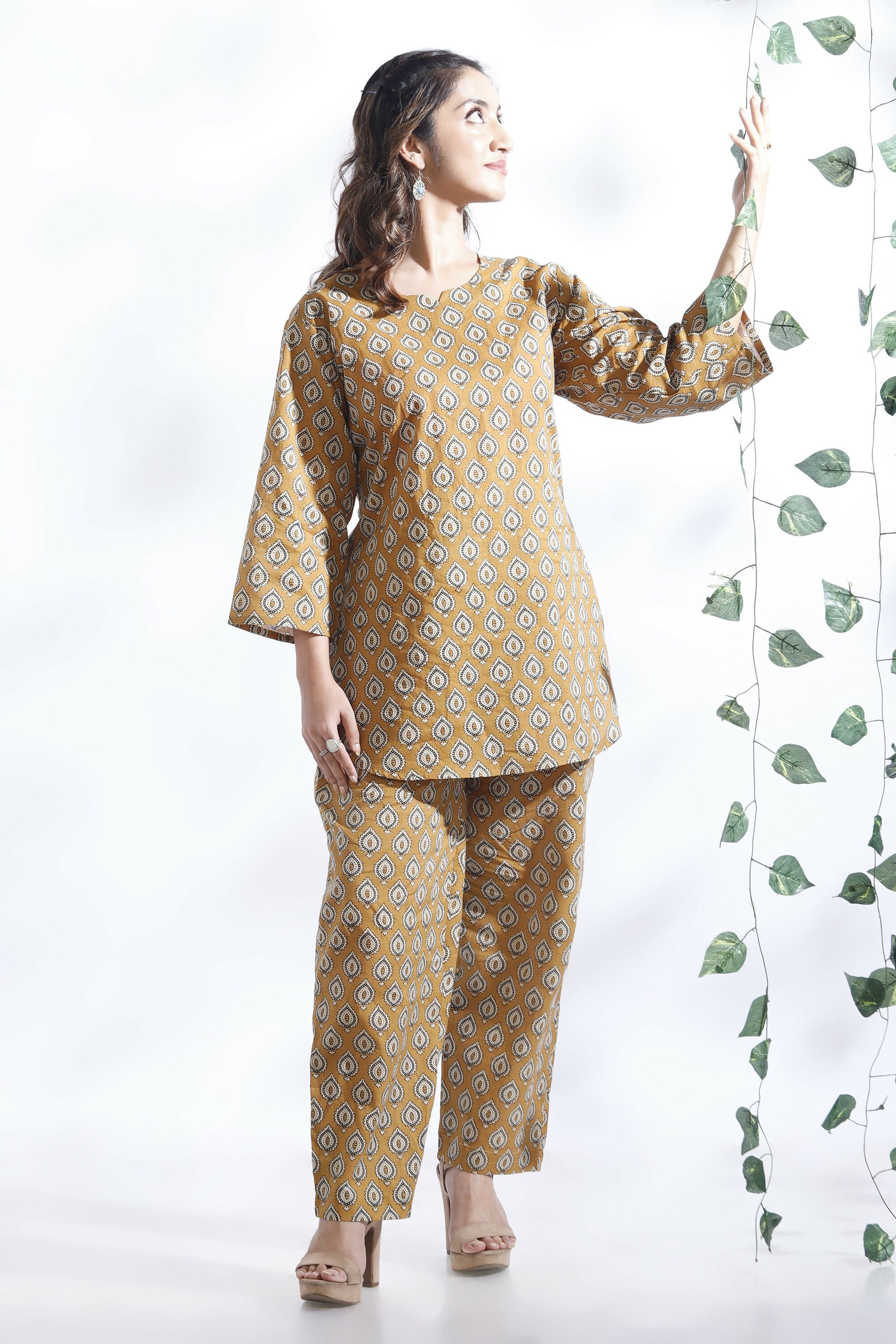 Breathables Yellow Butta Cotton Co-Ord Set - Dista
