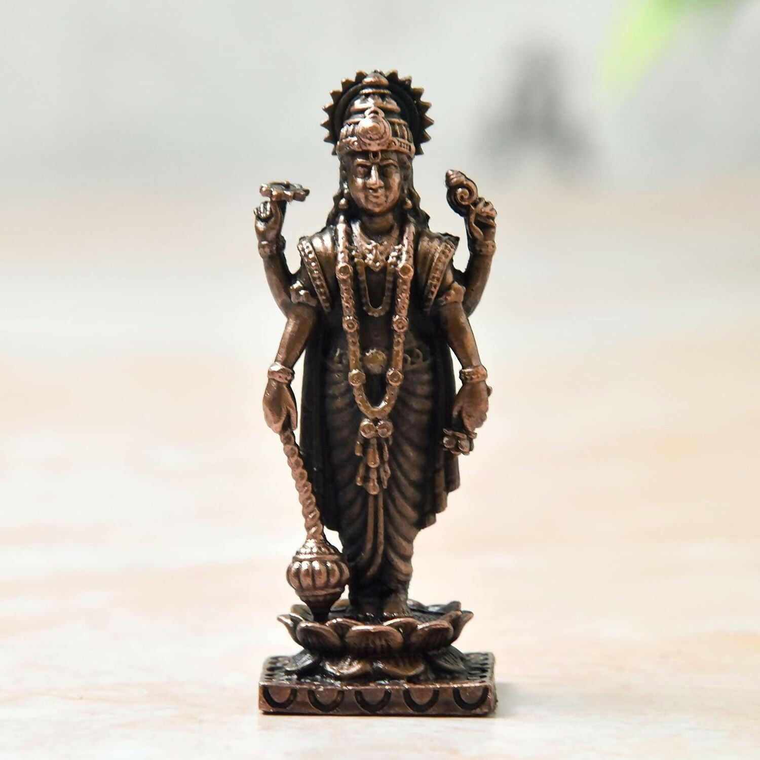 Copper Idols India - By Bhimonee Decor , Copper Vishnu Idol - Distacart