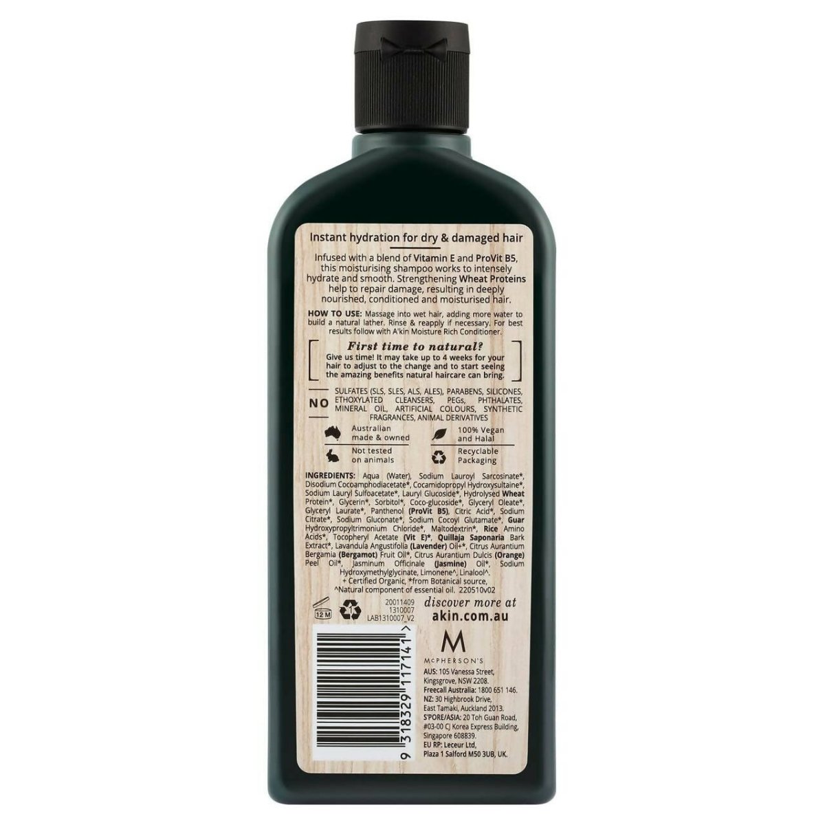 Akin Moisture Rich Wheat Protein Shampoo - Distacart