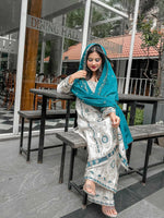 Thumbnail for Teeya Creation White Color Chinon Silk Party Wear Trending Palazzo Set - Distacart