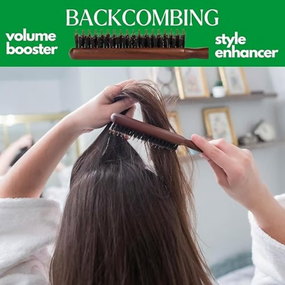 Bronson Professional Back Combing Teasing Brush and Hair Finishing Brush - Dista