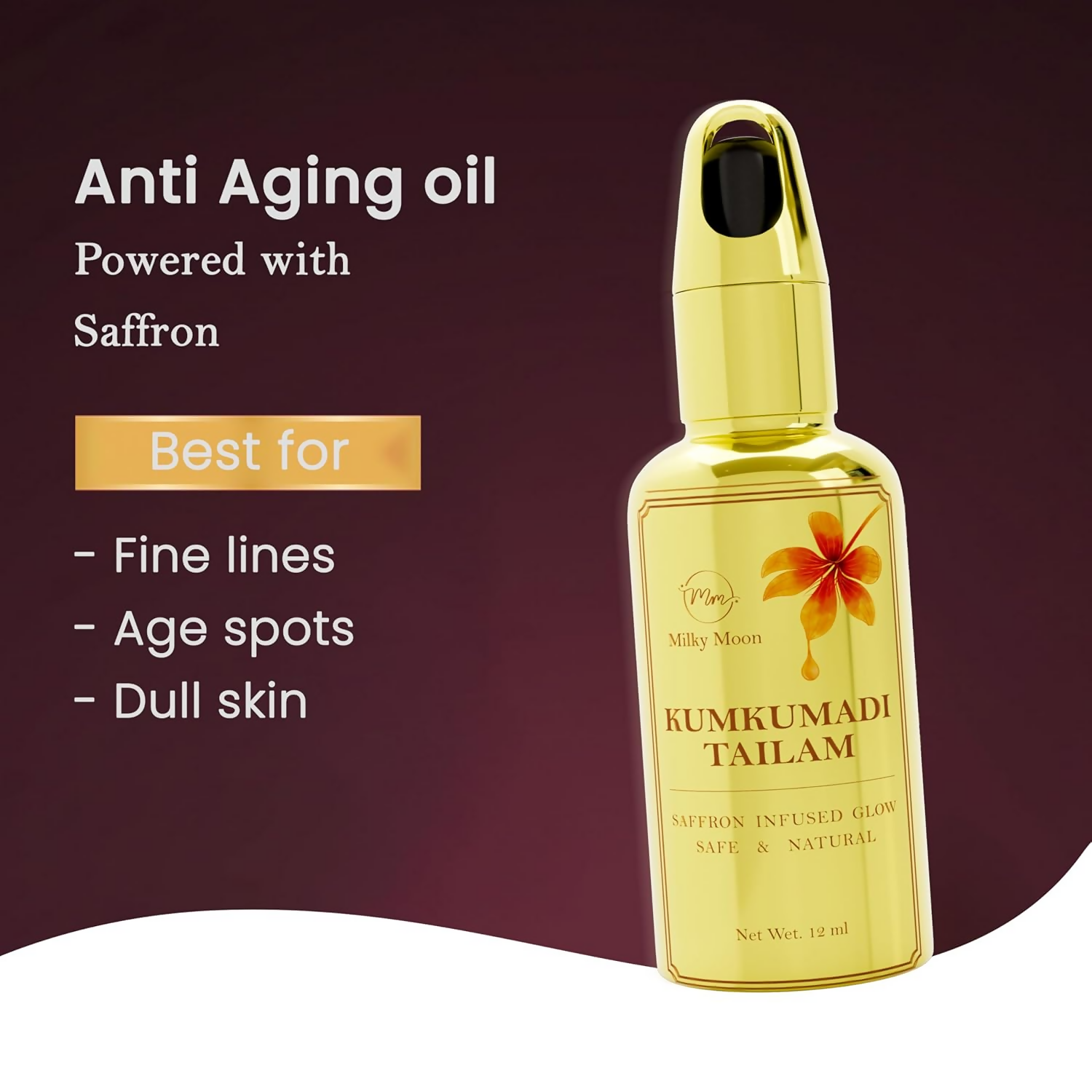 Milky Moon Kumkumadi Tailam Face Oil For Glowing Skin - Dista