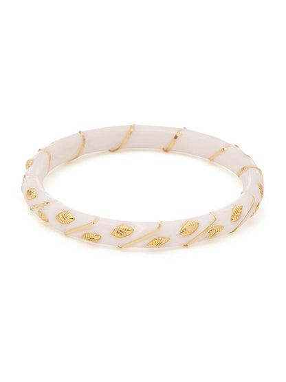 Ruby Raang White Traditional Bangle - Dista