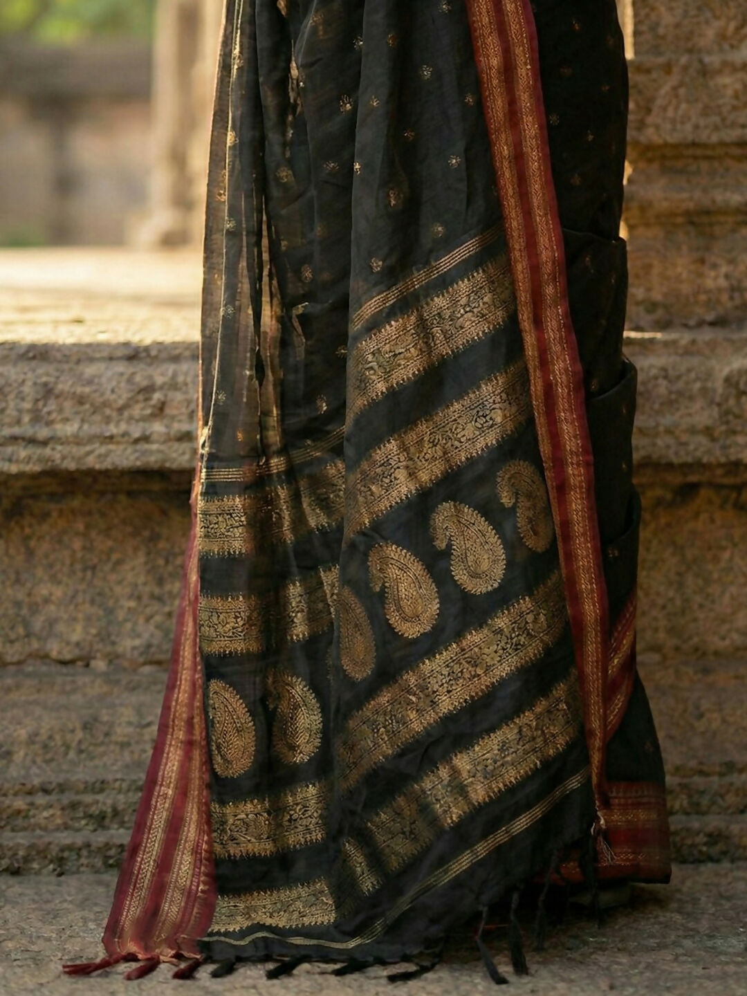 Shree Shyam Fashion Black Soft Silk Saree - Distacart