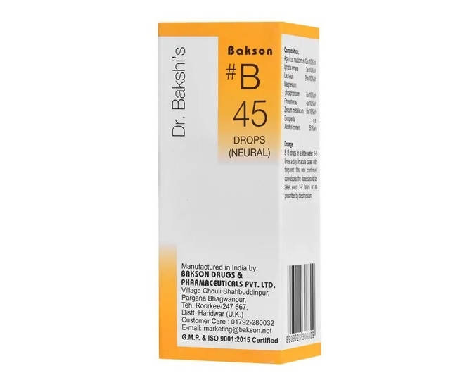 Bakson's Homeopathy B45 Drops - Limited Time Offer - Distacart