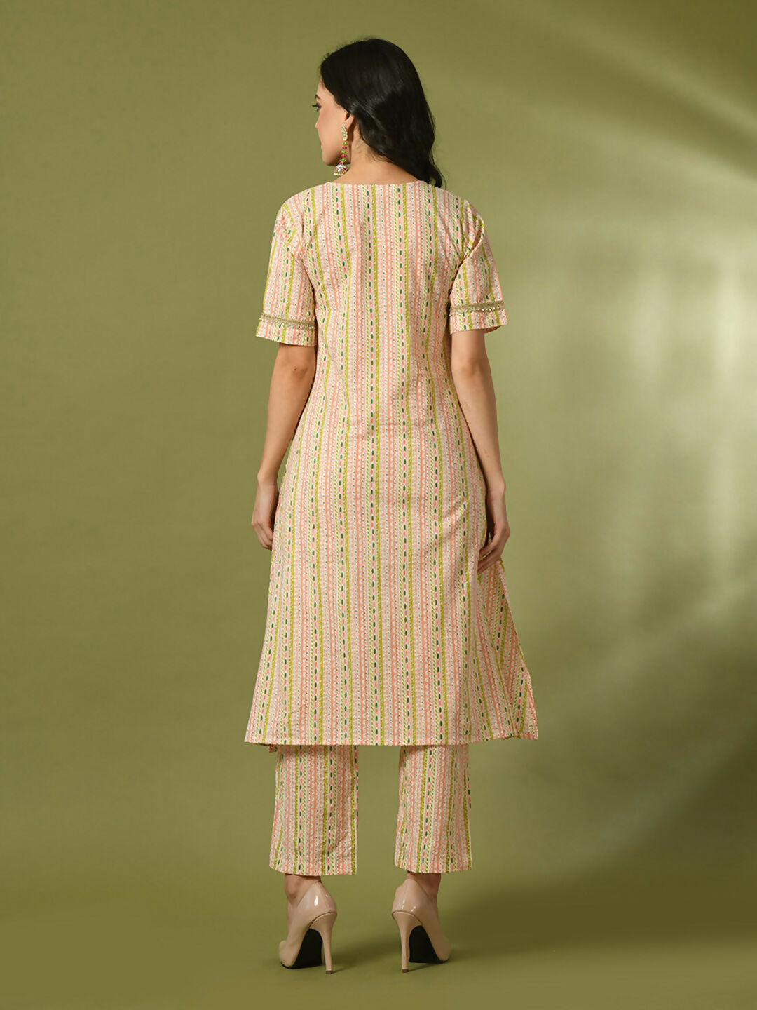 Myshka Women's Multi Printed Cotton Straight Party Kurta Set - Distacart