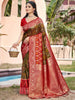 Shree Shyam Fashion Mehndi Pochampally Silk Saree - Distacart