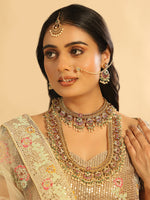 Thumbnail for Nuyug 18K Gold Plated Estele Gold Tone Beaded Long Necklace Set