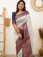 Thumbnail for Anouk Woven Design Zari Banarasi Saree