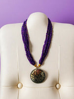 Thumbnail for Inhanns Everyday Statement Beaded Pendant Necklace - Purple - Distacart