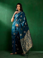Thumbnail for Mitera Woven Design Zari Handloom Saree