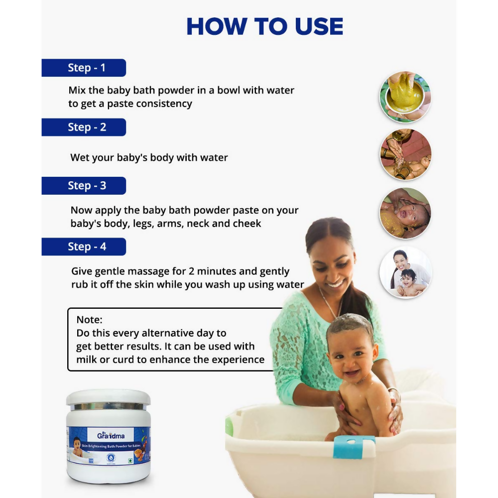 By Grandma Homemade Herbal Baby Bath Powder - Distacart