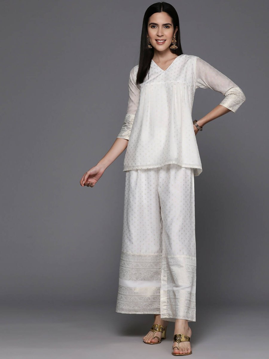 Ahalyaa Women's Traditional Wear Co-ods - Off-white - Distacart