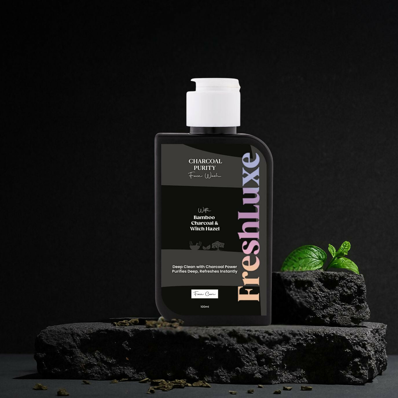 FreshLuxe Charcoal Purity Face Wash with Bamboo Charcoal & Witch Hazel