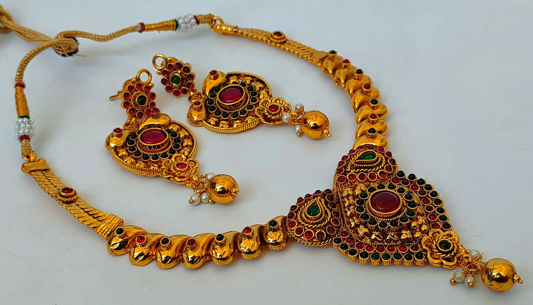 Multicolor Kemp Antique Necklace Set For Women - Distacart
