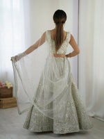 Thumbnail for Aastha Fashion Off White Georgette Designer Wedding Wear Lehenga Choli
