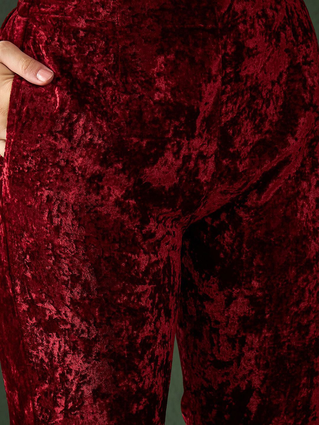 Sangria Embroidered A-Line Kurta & Trousers With Dupatta - Distacart