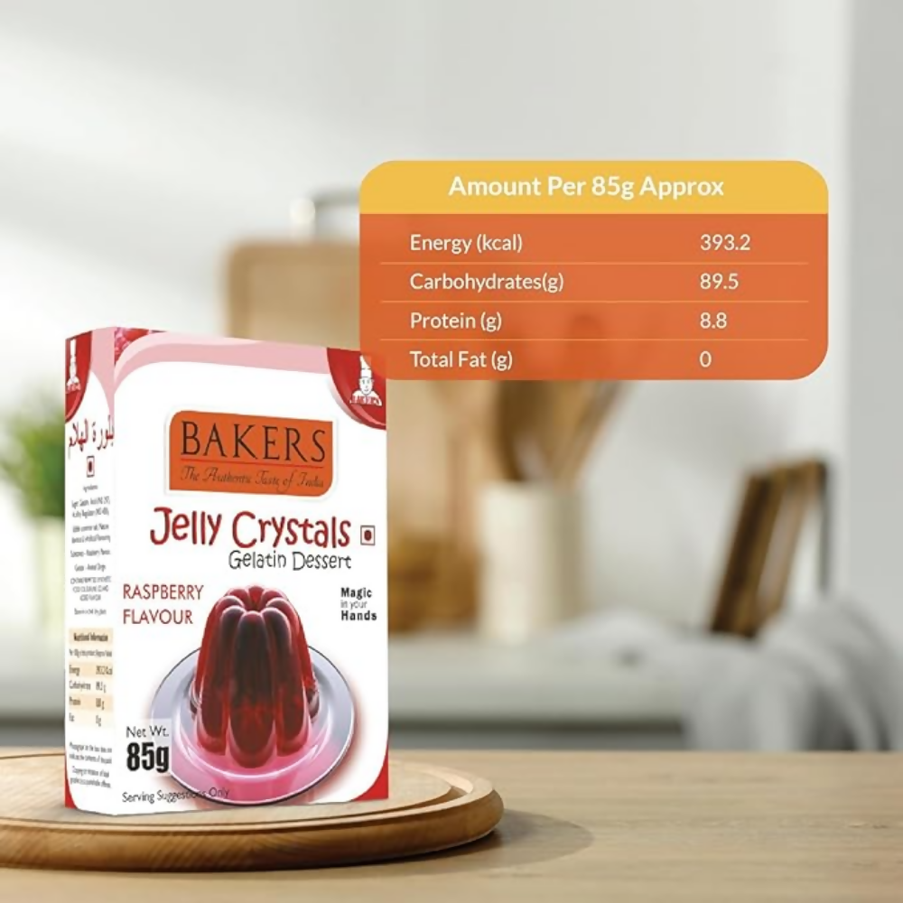 BAKERS Jelly Crystals (Gelatin Dessert) - Raspberry - Dista