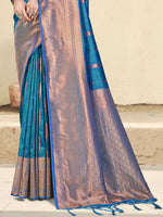 Thumbnail for Astita Silk Blue Saree
