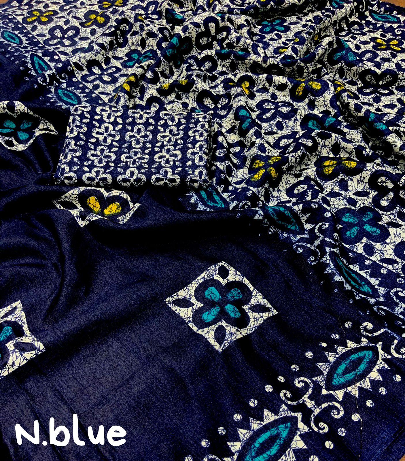 Blue Silk Blend Ethnic Motifs Saree with Unstitched Blouse - Hiral Fashion - Distacart